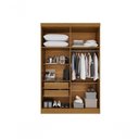Ver imagem 7 de Guarda Roupa Casal Modulado de Canto 9 Portas de Bater 2 Gavetas MDP Cinamomo-Off White Multimóveis