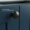 Ver imagem 7 de Cozinha Compacta 4 Peças 6 Portas 3 Gavetas com Vidro e Tampo 100% MDF Sevilha Azul Órion/Branco