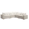 Sofá Modular Riviera Linho Creme 280x280 cm - Meu Estofado Sofá Modular Riviera Sala Quarto Recepção - 1