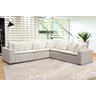 Sofá Modular Riviera Linho Creme 280x280 cm - Meu Estofado Sofá Modular Riviera Sala Quarto Recepção - 2