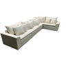 Sofá Modular Riviera Linho Creme 280x280 cm - Meu Estofado Sofá Modular Riviera Sala Quarto Recepção - 7