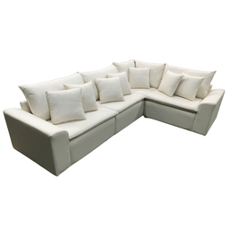 Sofá Modular Riviera Linho Creme 280x280 cm - Meu Estofado Sofá Modular Riviera Sala Quarto Recepção - 6