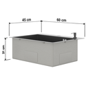 Ver imagem 7 de Cuba Cozinha Gourmet Mônaco Quadrada Preto Aço Inox 304 com Cesto Escorredor Goldenx