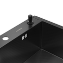 Ver imagem 6 de Cuba Cozinha Gourmet Mônaco Quadrada Preto Aço Inox 304 com Cesto Escorredor Goldenx