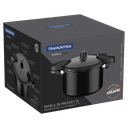 Ver imagem 4 de Panela de Pressão Tramontina Valência Black em Alumínio com Revestimento Cerâmico Preto 24 Cm 7 L Tr