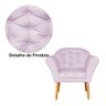 Poltrona Decorativa Amélia Pés Palito Suede Lilás - DS Estofados - 5