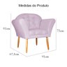 Poltrona Decorativa Amélia Pés Palito Suede Lilás - DS Estofados - 6