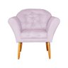 Poltrona Decorativa Amélia Pés Palito Suede Lilás - DS Estofados - 1