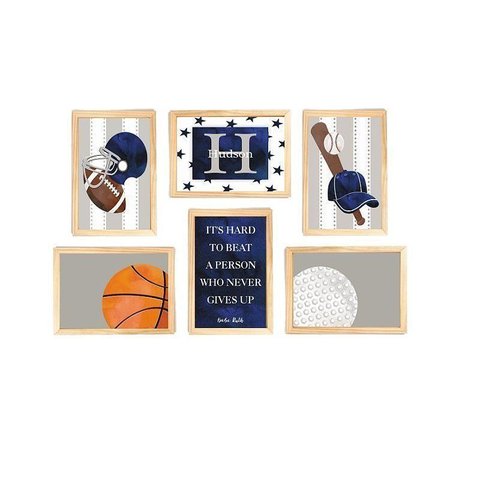 Kit Quadro Infantil Esporte Decorativo Quarto Criança Bebê