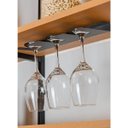 Ver imagem 3 de Suporte Porta 3 Taças de Vinho Cinza Parede Armário Pendurador de Taça Masutti Organize