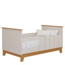 Ver imagem 6 de Jogo de Quarto Infantil Biscoito Cômoda 6 Gavetas e Berço Off White/nature - Permóbili Baby