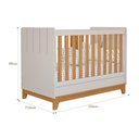 Ver imagem 7 de Jogo de Quarto Infantil Biscoito Cômoda 6 Gavetas e Berço Off White/nature - Permóbili Baby