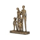 Ver imagem 2 de Escultura Decorativa Família em Poliresina Dourado 22cm 20124 Mart