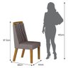Cadeira para Mesa de Jantar Siena Mdf Freijó Linho Cinza - Leifer Móveis - 5
