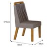 Cadeira para Mesa de Jantar Siena Mdf Freijó Linho Cinza - Leifer Móveis - 6