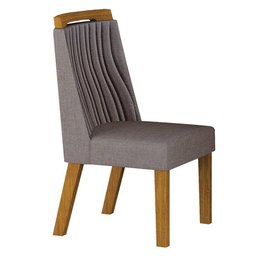 Cadeira para Mesa de Jantar Siena Mdf Freijó Linho Cinza - Leifer Móveis - 1