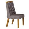 Cadeira para Mesa de Jantar Siena Mdf Freijó Linho Cinza - Leifer Móveis - 1