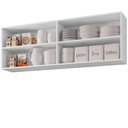 Ver imagem 2 de Armário Aéreo para Cozinha com 4 Portas 160 Cm Estrutura Mdp Branco