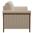 Ver imagem 6 de Kit 2 Poltronas Decorativas Sala de Estar 102cm Pés Madeira Roya M22 Linho Cru - Mpozenato