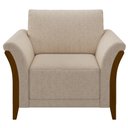 Ver imagem 5 de Kit 2 Poltronas Decorativas Sala de Estar 102cm Pés Madeira Roya M22 Linho Cru - Mpozenato