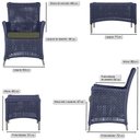 Ver imagem 3 de Jogo Sofá 4 Poltronas e Mesa Igapó Fendi E13 Trama Original Azul