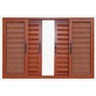 Janela de alumínio veneziana 06 folhas madeira max - 120x160 - 2