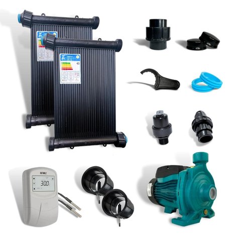 Kit Aquecedor Solar10 Placas 5mt + Valvs + Cdt + Bomba 220v
