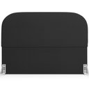 Ver mais imagens de Cabeceira Cama Box Queen 160cm Lanna com Puff Recamier Doha W01 Bouclê Preto - Lyam Decor
