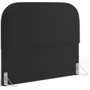 Ver imagem 2 de Cabeceira Cama Box Queen 160cm Lanna com Puff Recamier Doha W01 Bouclê Preto - Lyam Decor