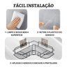 Suporte Banheiro de Canto Adesivo Prateleira Shampoo Condicionador Box Resistente Multiuso Cozinha o - 5