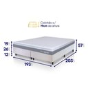 Ver imagem 3 de Conjunto Box Branco Durban Cinza Espuma D28 King 193x203x57 - King House
