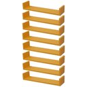 Ver imagem 1 de Kit 8 Prateleiras U 50 X 15cm Amarela Suporte Invisível