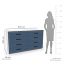 Ver imagem 2 de Cômoda Organizadora 150cm com 8 Gavetas 240829 Linha Valência Politorno