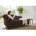 Ver imagem 2 de Recamier Decorativo Divã Styllus Lado Direito Couro Marrom