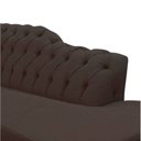 Ver imagem 3 de Recamier Decorativo Divã Styllus Lado Direito Couro Marrom