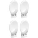 Ver imagem 1 de Gancho Plástico Oval P Branco C/adesivo Bl com 04