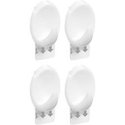 Gancho Plástico Oval P Branco C/adesivo Bl com 04 - 1