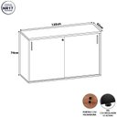 Ver imagem 3 de Armário para Escritório Baixo 120cm x 74cm com 2 Portas de Correr e Chave Corporate Cinza