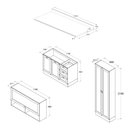 Ver imagem 4 de Armário de Cozinha Completo Ditália Denver 3 pc Rv/Br D9