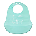 Ver imagem 1 de Babador Cata Migalhas em Silicone Reutilizável para Bebê Verde Agua Unyhome.