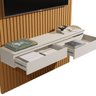 Painel para TV 55 Polegadas Ripado com Rack Suspenso 2 Gavetas Arbo - 4