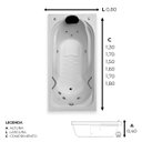 Ver imagem 3 de Banheira Retangular Hortênsia Completa com Hidro em Acrílico - 220v