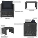 Ver imagem 2 de Mesa Centro e 4 Poltronas Madri Corda Náutica Estofado 12 Trama Original