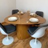 Mesa de Jantar Orgânica 120x125cm Tampo Freijó Base Freijó Freijó - 4