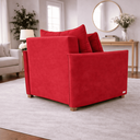 Ver imagem 3 de Poltrona Cama Mônica Suede Decorativa Confortável Moderna Sala Quarto Recepção