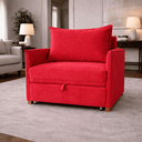 Ver imagem 1 de Poltrona Cama Mônica Suede Decorativa Confortável Moderna Sala Quarto Recepção