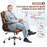 Cadeira YAMASORO Presidente Luxo em Couro  sintético Ergonômica Regulagem do Apoio de Cabeça e lomba - 4