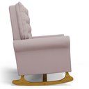 Ver imagem 6 de Kit 02 Poltronas de Amamentação Base Madeira Balanço Brenda G05 Veludo Rosê - Mpozenato