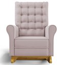 Ver imagem 5 de Kit 02 Poltronas de Amamentação Base Madeira Balanço Brenda G05 Veludo Rosê - Mpozenato