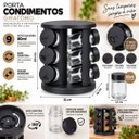 Ver imagem 3 de Porta Condimentos Base Giratória com 9 Potes de Vidro 80ml 3 Saídas - Praticasa